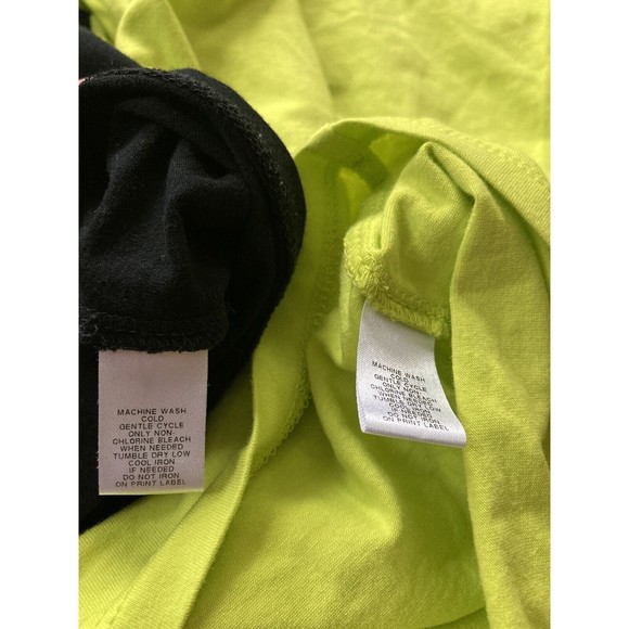 Ann Taylor Womens Large/XL Black Yellow Tank Top Sleeveless Layering Scoop Neck - Picture 5 of 7